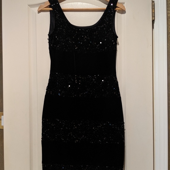Joseph Ribkoff black sequence dress - Picture 2 of 4